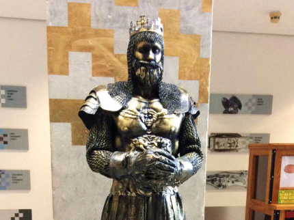 Medieval Knight Living Statue