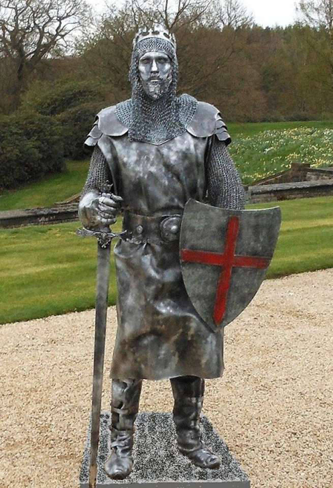 St George Knight Human Statue