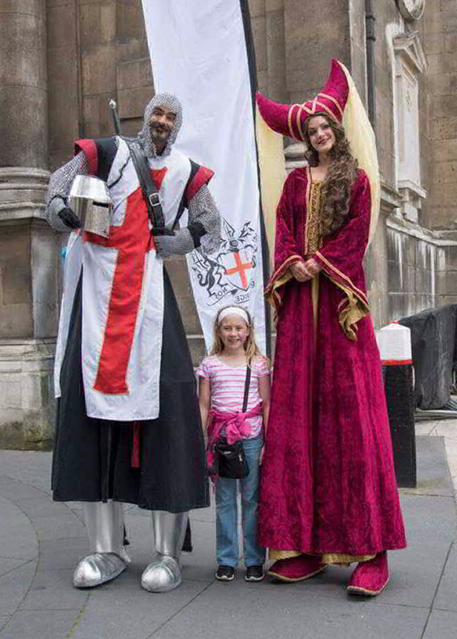 Medieval Knight and Princess Stilt Walkers