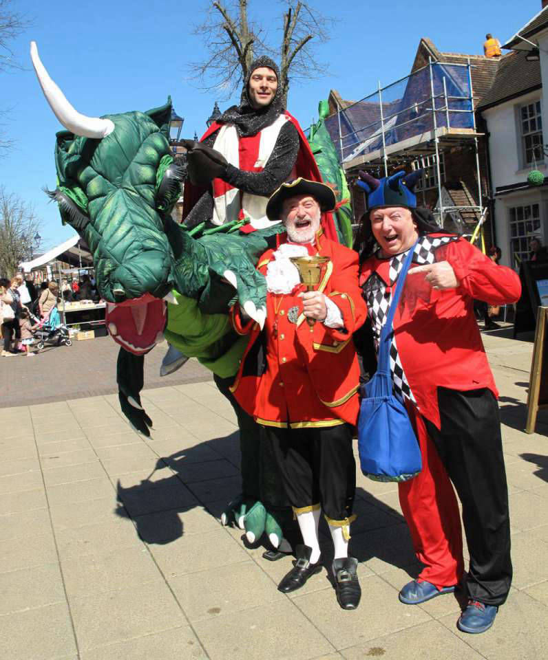 Knight and Dragon Stilt Walker